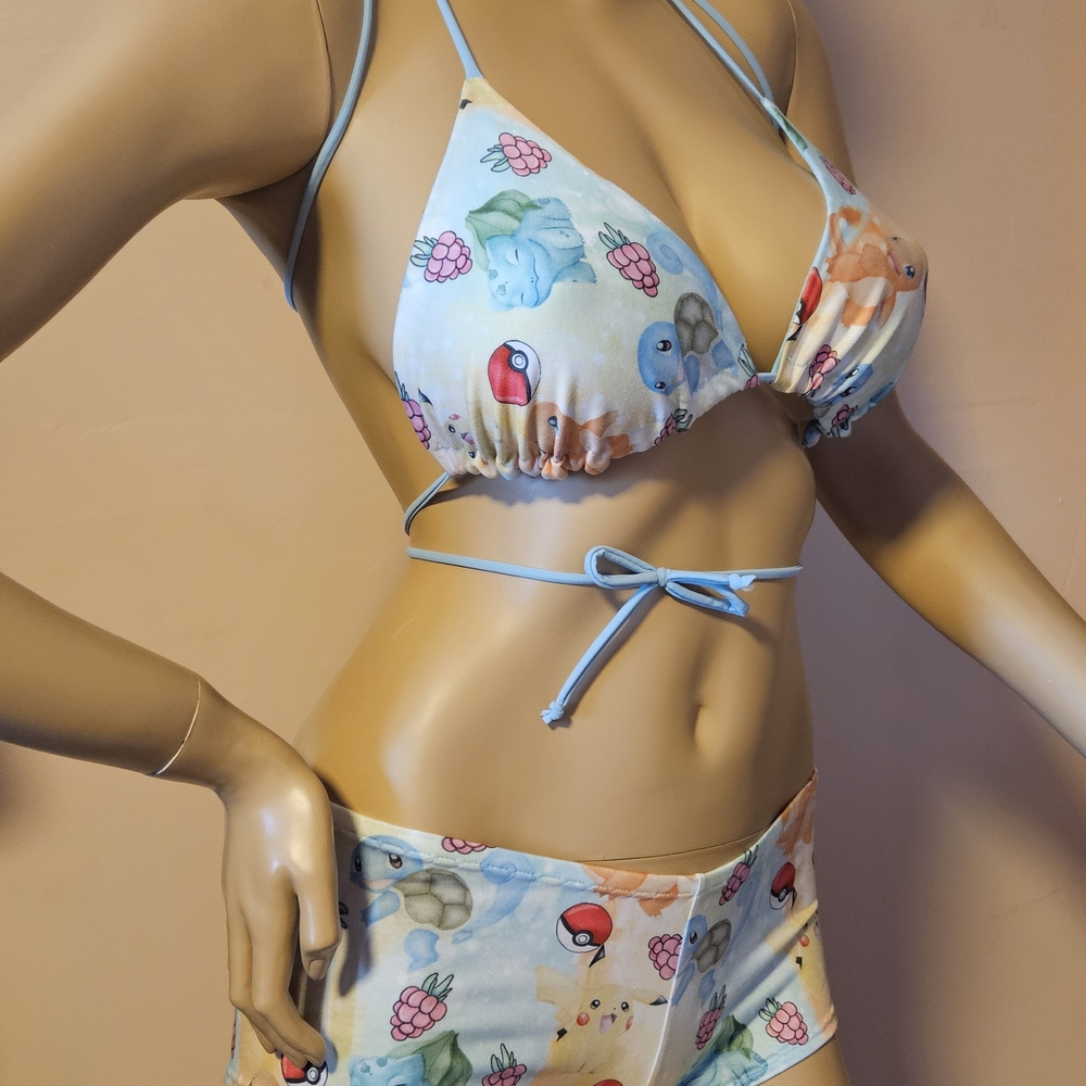 Pokemon Colorful Cartoon Print Bikini - Picture 6 of 9